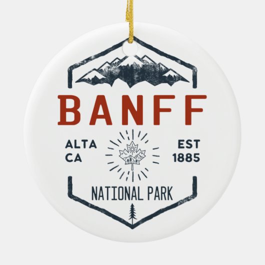 Banff National Park Canada  Keramisch Ornament (Achterkant)