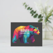 Banff National Park Canada Kleurrijk Beer Briefkaart (Staand voorkant)