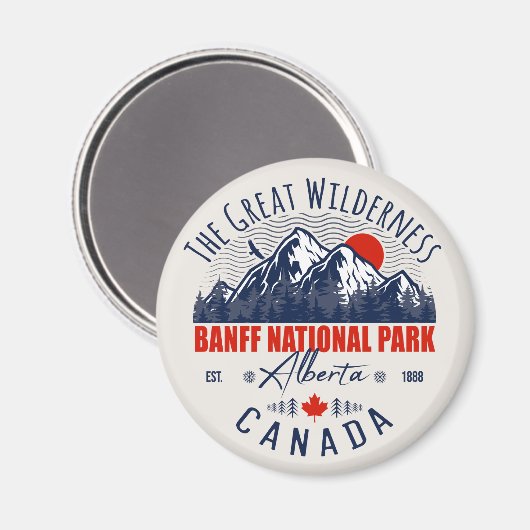 Banff National Park Canada  Magneet (Voorkant / Achterkant)