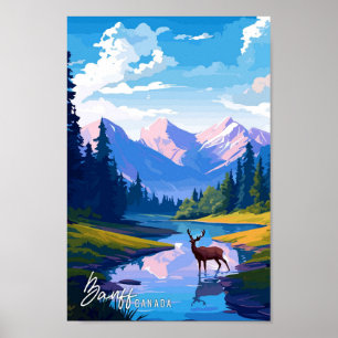 Banff National Park Canada reisillustratie Poster
