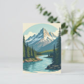 Banff National Park Canada Retro Reizen Briefkaart (Staand voorkant)