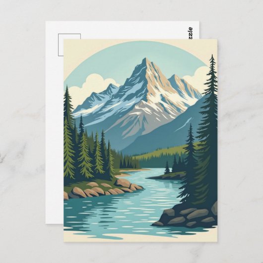 Banff National Park Canada Retro Reizen Briefkaart (Voorkant / Achterkant)
