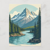 Banff National Park Canada Retro Reizen Briefkaart (Voorkant)