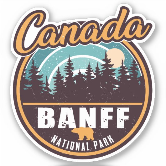 Banff National Park Canada Rocky Mountains Sticker (Voorkant)