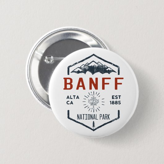 Banff National Park Canada  Ronde Button 5,7 Cm (Voorkant /achterkant)