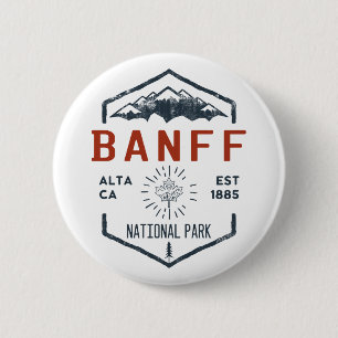 Banff National Park Canada  Ronde Button 5,7 Cm