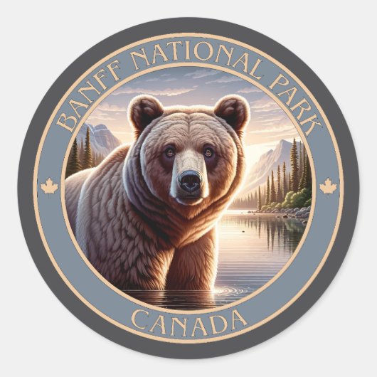 Banff National Park Canada Ronde Sticker (Voorkant)