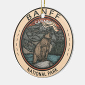 Banff National Park Canada Travel Emblem  Keramisch Ornament (Links)