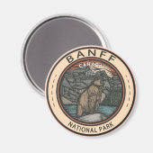 Banff National Park Canada Travel Emblem  Magneet (Voorkant / Achterkant)