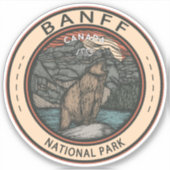 Banff National Park Canada Travel Emblem  Sticker (Voorkant)