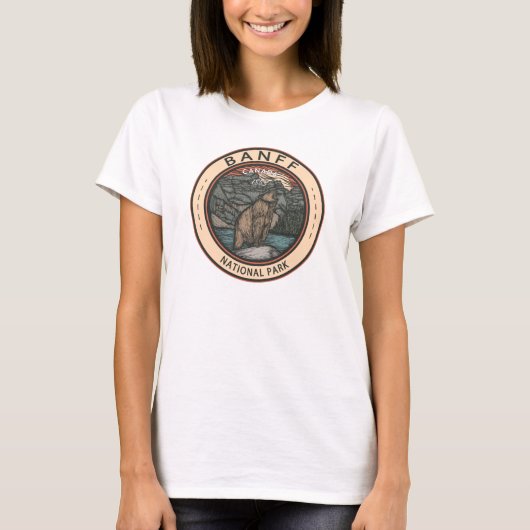 Banff National Park Canada Travel Emblem  T-shirt (Voorkant)