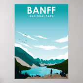 Banff National Park Canada Travel Poster (Voorkant)