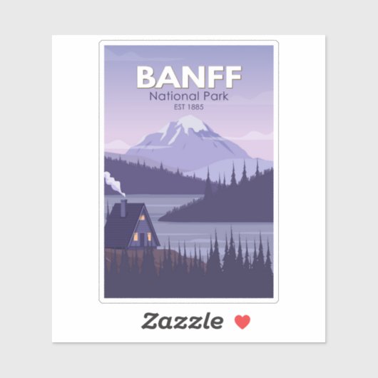 Banff National Park Canada Travel  Sticker (Vel)