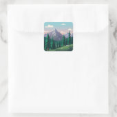 Banff National Park Canada Vierkante Sticker (Tas)