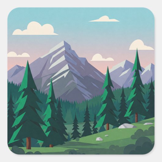Banff National Park Canada Vierkante Sticker (Voorkant)