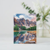 Banff National Park Canada Waterverf schilderij Briefkaart (Staand voorkant)