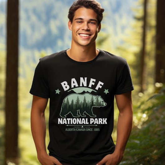Banff National Park Forest Bear Design T-shirt
