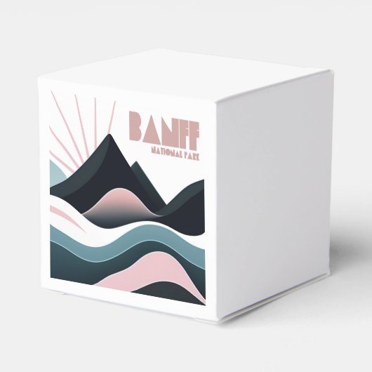 Banff National Park Gekleurde heuvels Bedankdoosjes (Achterkant)