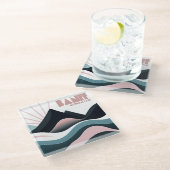 Banff National Park Gekleurde heuvels Glazen Onderzetter (Schuin)