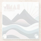 Banff National Park Gekleurde heuvels Glazen Onderzetter (Achterkant)