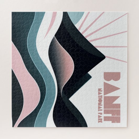 Banff National Park Gekleurde heuvels Legpuzzel (Horizontaal)