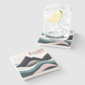 Banff National Park Gekleurde heuvels Stenen Onderzetter (Zijkant)