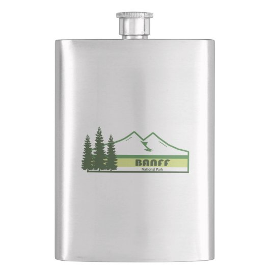 Banff National Park Groene Strepen Flacon (Voorkant)