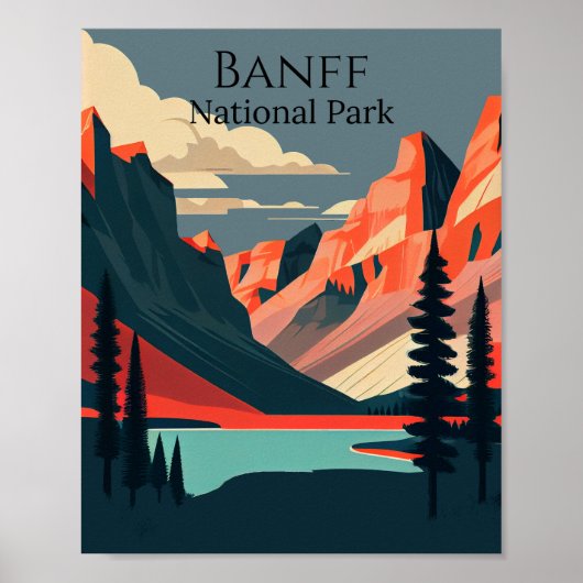 Banff National Park Hedendaagse kunst Poster (Voorkant)