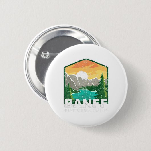 Banff National Park Lake Louise Canada Ronde Button 5,7 Cm (Voorkant /achterkant)