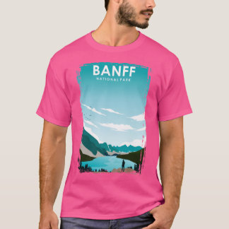 Banff National Park Minimal Retro Natuur T T-shirt