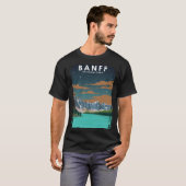 Banff National Park Minimal Retro Travel P T-shirt (Voorkant volledig)