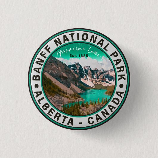Banff National Park Moraine Lake Alberta, Canada Ronde Button 3,2 Cm (Voorkant)