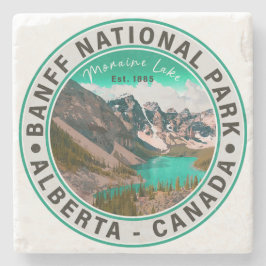 Banff National Park Moraine Lake Alberta, Canada Stenen Onderzetter