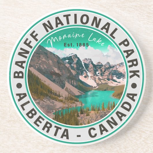 Banff National Park Moraine Lake Alberta, Canada Zandsteen Onderzetter (Voorkant)