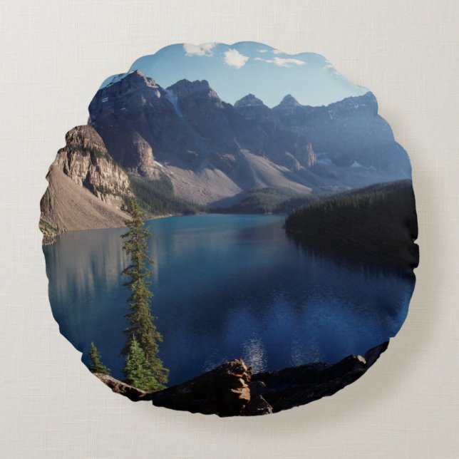 Banff National Park Moreenmeer Rond Kussen (Voorkant)