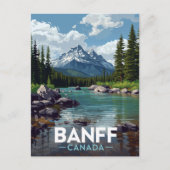 Banff National Park Mountain River View Briefkaart (Voorkant)