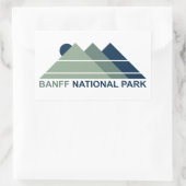 Banff National Park Mountain Sun Rechthoekige Sticker (Tas)