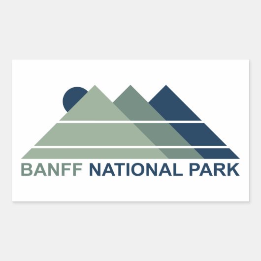 Banff National Park Mountain Sun Rechthoekige Sticker (Voorkant)