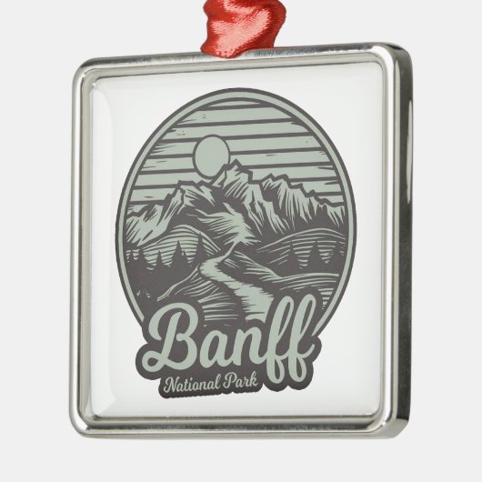 Banff National Park Mountain Trail Metalen Ornament (Links)