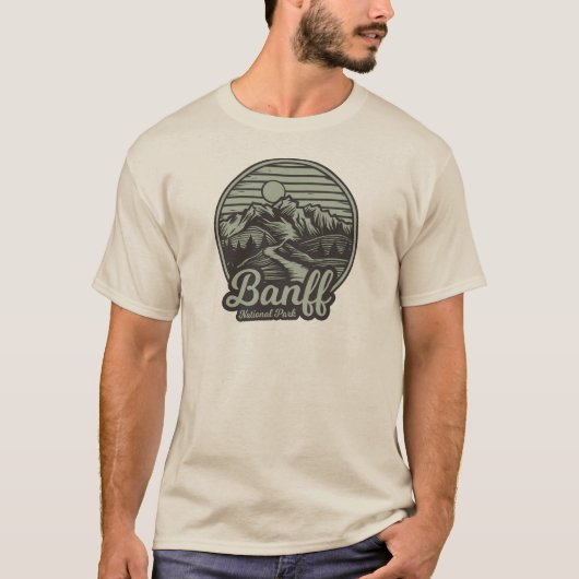 Banff National Park Mountain Trail T-shirt (Voorkant)