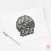 Banff National Park Mountain Trail Vierkante Sticker (Envelop)