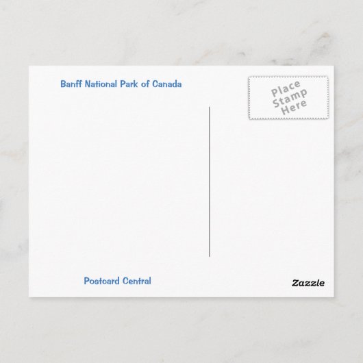 Banff National Park of Canada Briefkaart (Achterkant)