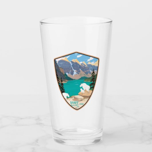 Banff National Park Pint Glass Glas (Voorkant)