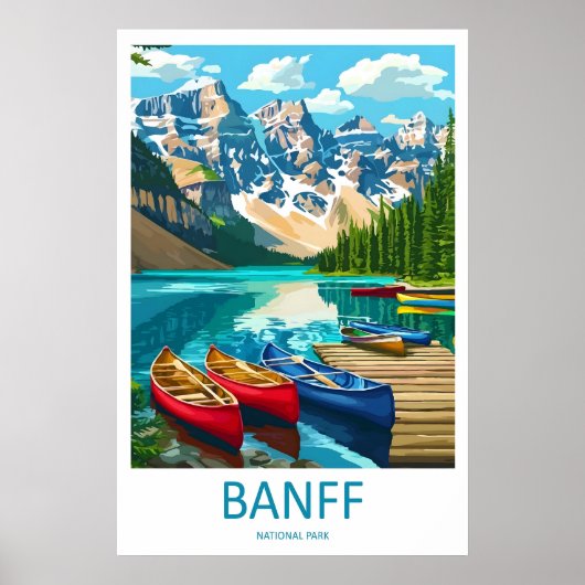 Banff National Park Print Canada Muurkunst Berg (Voorkant)