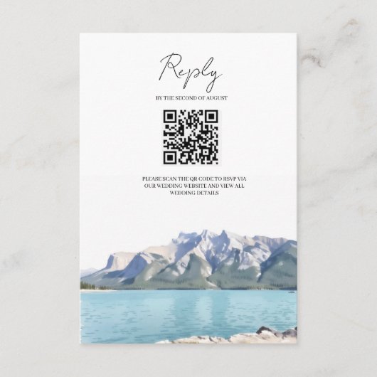 Banff National Park - Reactiekaart RSVP Kaartje (Voorkant)