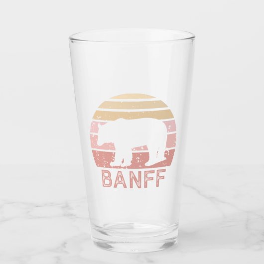 Banff National Park Retro Beer Glas (Voorkant)