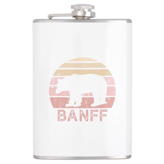 Banff National Park Retro Beer Heupfles (Voorkant)