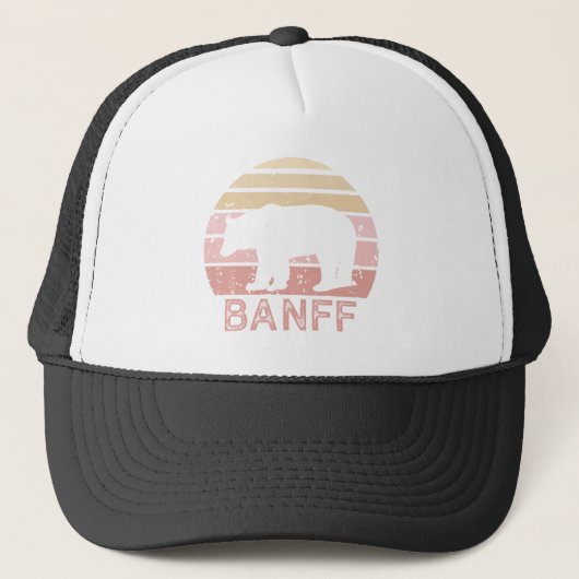 Banff National Park Retro Beer Trucker Pet (Voorkant)