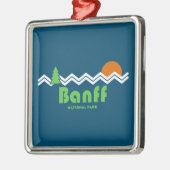 Banff National Park Retro Metalen Ornament (Links)