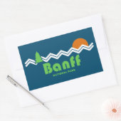 Banff National Park Retro Rechthoekige Sticker (Envelop)